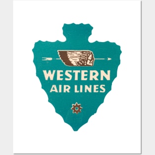 1955 Western Airlines Posters and Art